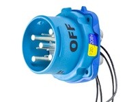 Meltric 33-68167-264 DS60 INLET POLY BLUE SIZE 4 TYPE 4X IP 69 3P+N+G 60 A 120/208 VAC 60 Hz +4 AUX