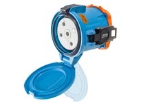 Meltric 33-94076 DS100 RECEPTACLE POLY BLUE SIZE 5 TYPE 4X 2P+N+G 100 A 125/250 VAC 60 Hz NO AUX