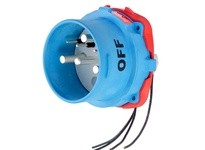 Meltric 33-98043-264 DS100 INLET POLY BLUE SIZE 5 TYPE 4X 3P+G 100 A 480 VAC 60 Hz +4 AUX