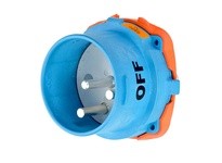 Meltric 33-98072 DS100 INLET POLY BLUE SIZE 5 TYPE 4X 2P+G 100 A 250 VAC 60 Hz NO AUX