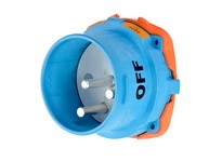 Meltric 33-98072-A155 DS100 INLET POLY BLUE SIZE 5 TYPE 4X 2P+G 100 A 250 VAC 60 Hz NO AUX WITH NO LOCKOUT HOLE