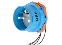 Meltric 33-98073-264 DS100 INLET POLY BLUE SIZE 5 TYPE 4X 3P+G 100 A 250 VAC 60 Hz +4 AUX