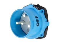 Meltric 33-98143-A155 DS100 INLET POLY BLUE SIZE 5 TYPE 4X 3P+G 100 A 600 VAC 60 Hz NO AUX WITH NO LOCKOUT HOLE