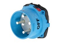 Meltric 33-98147 DS100 INLET POLY BLUE SIZE 5 TYPE 4X 3P+N+G 100 A 347/600 VAC 60 Hz NO AUX