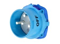 Meltric 33-98163 DS100 Inlet Poly Blue Size 5 Type 4X | 100A 208VAC
