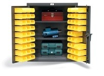 StrongHold 33.5-BS-242 Counter-Height Bin Storage Cabinet with Shelves 36x24x42 2 Shelves