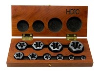 DRILLCO 3300EC10 10pc Hexagon Threading Die Set NC 1/4"-1" | High-Quality Tools