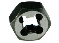 DRILLCO 335E006C 6-32 Hexagon Rethreading Dies Carbon Bright