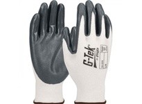 34-225/M G-Tek GP White 13G Nylon Shell Gray Nitrile Coated Smooth Grip