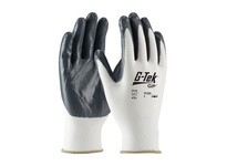 34-225/XS G-Tek GP White 13G Nylon Shell Gray Nitrile Coated | YarinInd