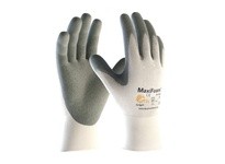 West Chester 34-800/L MaxiFoam Premium 15G White Nylon Shell Gray Nitrile Foam Coating