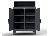 StrongHold 34-SD-DS-284 Double Shift Industrial Shop Desk 36x28x42 4 Shelves