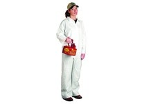 3400/XXXXXL PE Laminate - White Poly/PE/Poly Coverall zipper front and collar