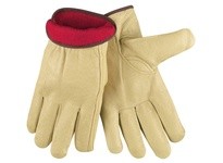 MCR 3450XL Premium Grade Pigskin Driver Red Fleece Lined Keystone Thumb