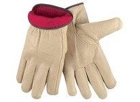 MCR 3451XL Industry Grade Pigskin Driver Red Fleece Lined Keystone Thumb
