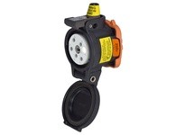 Meltric 35-14073-972-HAZ DS20 HAZ RECEPTACLE POLY BLACK SIZE 2 TYPE 4X 3P+G 20 A 250 VAC 60 Hz +2 AUX