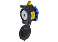 Meltric 35-14162-HAZ DS20 HAZ RECEPTACLE POLY BLACK SIZE 2 TYPE 4X 2P+G 20 A 208 VAC 60 Hz NO AUX