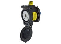 Meltric 35-14182-K14-HAZ DR30 HAZ RECEPTACLE POLY BLACK SIZE 2 TYPE 4X 2P+G 30 A 600 VAC 60 Hz NO AUX