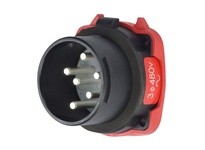 Meltric 35-18043-972-HAZ DS20 HAZ INLET POLY BLACK SIZE 2 TYPE 4X 3P+G 20 A 480 VAC 60 Hz +2 AUX