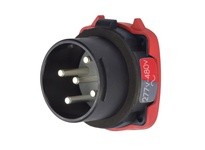 Meltric 35-18047-972-HAZ DS20 HAZ INLET POLY BLACK SIZE 2 TYPE 4X 3P+N+G 20 A 277/480 VAC 60 Hz +2 AUX