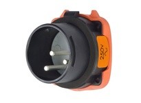 Meltric 35-18072-HAZ DS20 HAZ INLET POLY BLACK SIZE 2 TYPE 4X 2P+G 20 A 250 VAC 60 Hz NO AUX