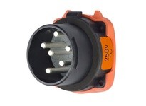 Meltric 35-18073-972-HAZ DS20 HAZ INLET POLY BLACK SIZE 2 TYPE 4X 3P+G 20 A 250 VAC 60 Hz +2 AUX