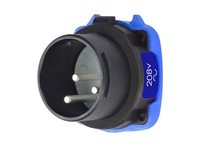 Meltric 35-18162-HAZ DS20 HAZ INLET POLY BLACK SIZE 2 TYPE 4X 2P+G 20 A 208 VAC 60 Hz NO AUX