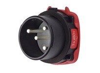 Meltric 35-38043-HAZ DS30 HAZ INLET POLY BLACK SIZE 3 TYPE 4X 3P+G 30 A 480 VAC 60 Hz NO AUX