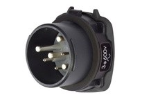 Meltric 35-38143-973-HAZ DS30 HAZ INLET POLY BLACK SIZE 3 TYPE 4X 3P+G 30 A 600 VAC 60 Hz +3 AUX