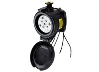 Meltric 35-64183-C-K14-264-HAZ DS100C HAZ RECEPTACLE POLY BLACK SIZE 4 TYPE 4X 3P+G 100 A 600 VAC 60 Hz +4 AUX