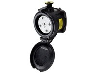 Meltric 35-64187-C-K14-HAZ DS100C HAZ RECEPTACLE POLY BLACK SIZE 4 TYPE 4X 3P+N+G 100 A 347/600 VAC 60 Hz NO AUX