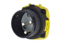 Meltric 35-68109-HAZ DSDC6 HAZ INLET POLY BLACK SIZE 4 TYPE 4X 2P+G 60 A 130 VDC