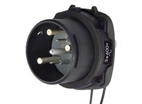 Meltric 35-68183-C-K14-972-HAZ DS100C HAZ INLET POLY BLACK SIZE 4 TYPE 4X 3P+G 100 A 600 VAC 60 Hz +2 AUX