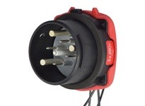 Meltric 35-68243-C-K04-264-HAZ DS100C HAZ INLET POLY BLACK SIZE 4 TYPE 4X 3P+G 100 A 480 VAC 60 Hz +4 AUX