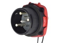 Meltric 35-68243-C-K04-972-HAZ DS100C HAZ INLET POLY BLACK SIZE 4 TYPE 4X 3P+G 100 A 480 VAC 60 Hz +2 AUX