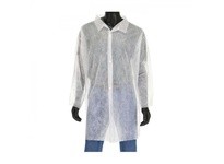 3511/M SBP White Lab Coat No Pocket - Standard Weight | YarinInd