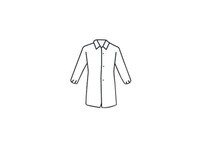 3512/M SBP White Lab Coat Elastic Wrist No Pocket - Standard Weight | YarinInd