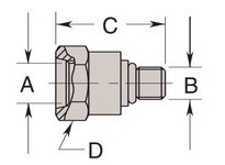 351816 FITTING-STR 7/16-20 F x 5/16-24 M | YarinInd