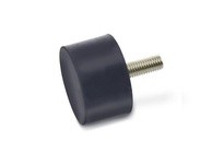 JWWINCO GN352.1-25-19-1/4X20-55 Rubber Bumper 1 Threaded Stud - 1/4x20