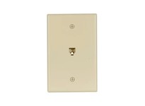 Cooper Eaton 3533-4V Phone Jack Single Flush Mnt 4Cond Mid UL Ivory