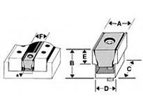Te-Co 35335 Uniforce Clamp, 1/2-13 Thread Size, 1.520" Total Height, 1.875" Total Length, 1.470" Total Width, 1.215" Base Width,