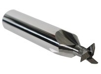 Whitney Tool 35403 Dovetail Milling Cutter, Solid Carbide, 1/8" Cut Diameter, 60 degree Included Angle, w/ TiN CoatingDovetail M