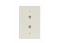 Cooper Eaton 3547-4LA Phone Jack Dual FlushMnt 4Cond Mid UL LA | YarinInd