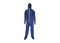 3584/XL SBP Navy Coverall Elastic Wrist/Ankle w/attached Hood and Boot - Standard Weight | YarinInd