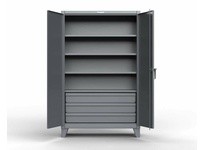 StrongHold 36-244-3DB Industrial Cabinet with 3 Lower Drawers 36x24x72 4 Shelves