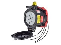 Meltric 36-64043-264-HAZ DS60 HAZ RECEPTACLE METAL BLACK SIZE 4 TYPE 4X 3P+G 60 A 480 VAC 60 Hz +4 AUX