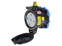 Meltric 36-64167-HAZ DS60 HAZ RECEPTACLE METAL BLACK SIZE 4 TYPE 4X 3P+N+G 60 A 120/208 VAC 60 Hz NO AUX