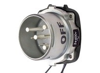 Meltric 36-68143-263-HAZ DS60 HAZ INLET METAL BLACK SIZE 4 TYPE 4X 3P+G 60 A 600 VAC 60 Hz +3 AUX