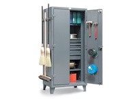 StrongHold 36-PB-243-4DB/BH Janitorial Tool Storage Cabinet | Durable & Spacious