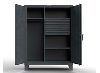 StrongHold 36-W-244-4DB-PB Industrial Uniform Cabinet with Four Drawers 36x24x72 4 Shelves